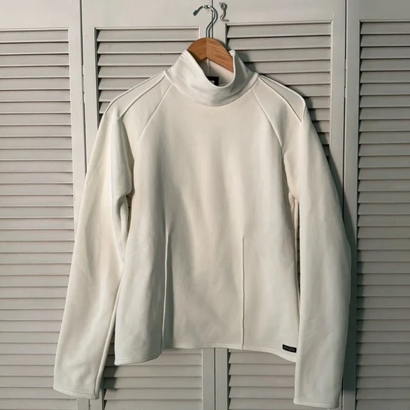 Athleta Ladies pullover with soft lining Sz L creamy white color. Like New - Picture 1 of 6